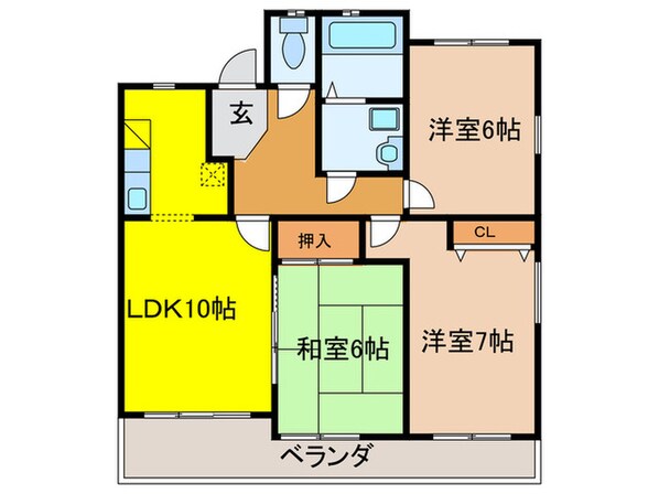 旭ヶ丘あけぼのマンションの物件間取画像